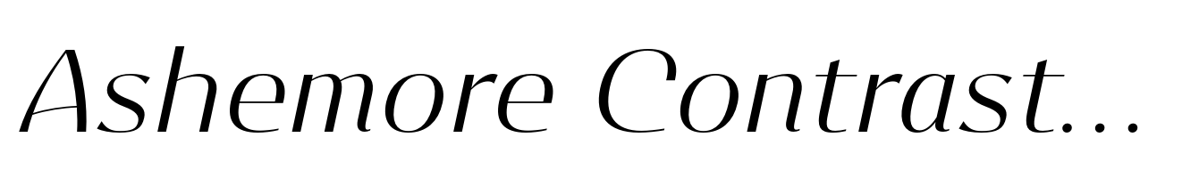 Ashemore Contrast Extended Light Italic